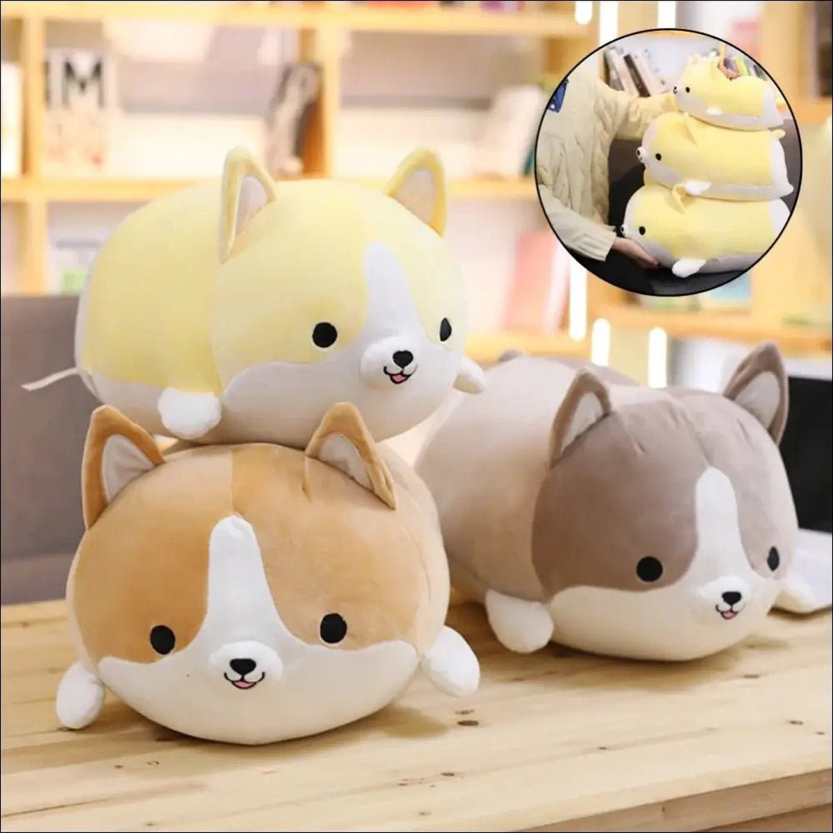 Corgi Dog Plush Pillow in Cotton Down Chienalafolie