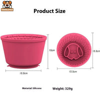 Bol pour Chien en Silicone Antidérapant avec Ventouses - CJMY208644201AZ - Gamelles - Chienalafolie