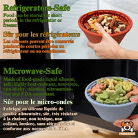 Bol pour Chien en Silicone Antidérapant avec Ventouses - CJMY208644201AZ - Gamelles - Chienalafolie