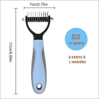 Brosse Anti Poils Pour Chiens Hairyclean - CJJJCWGY00462 - Blue - 7x17.5cm - Peignes et brosses - Chienalafolie