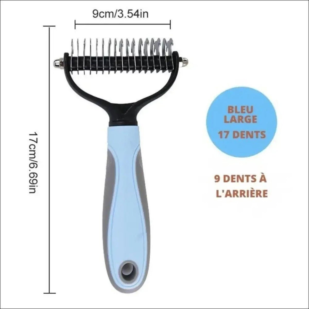 Brosse Anti Poils Pour Chiens Hairyclean - CJJJCWGY00462 - Blue - 9.5x17.5cm - Peignes et brosses - Chienalafolie