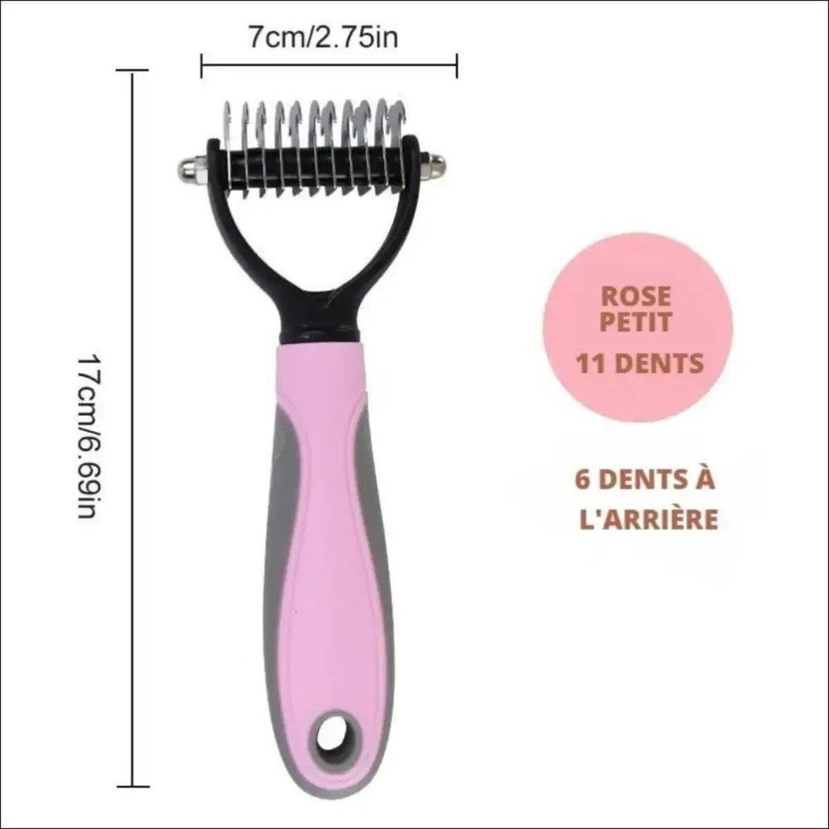 Brosse Anti Poils Pour Chiens Hairyclean - CJJJCWGY00462 - Pink - 7x17.5cm - Peignes et brosses - Chienalafolie