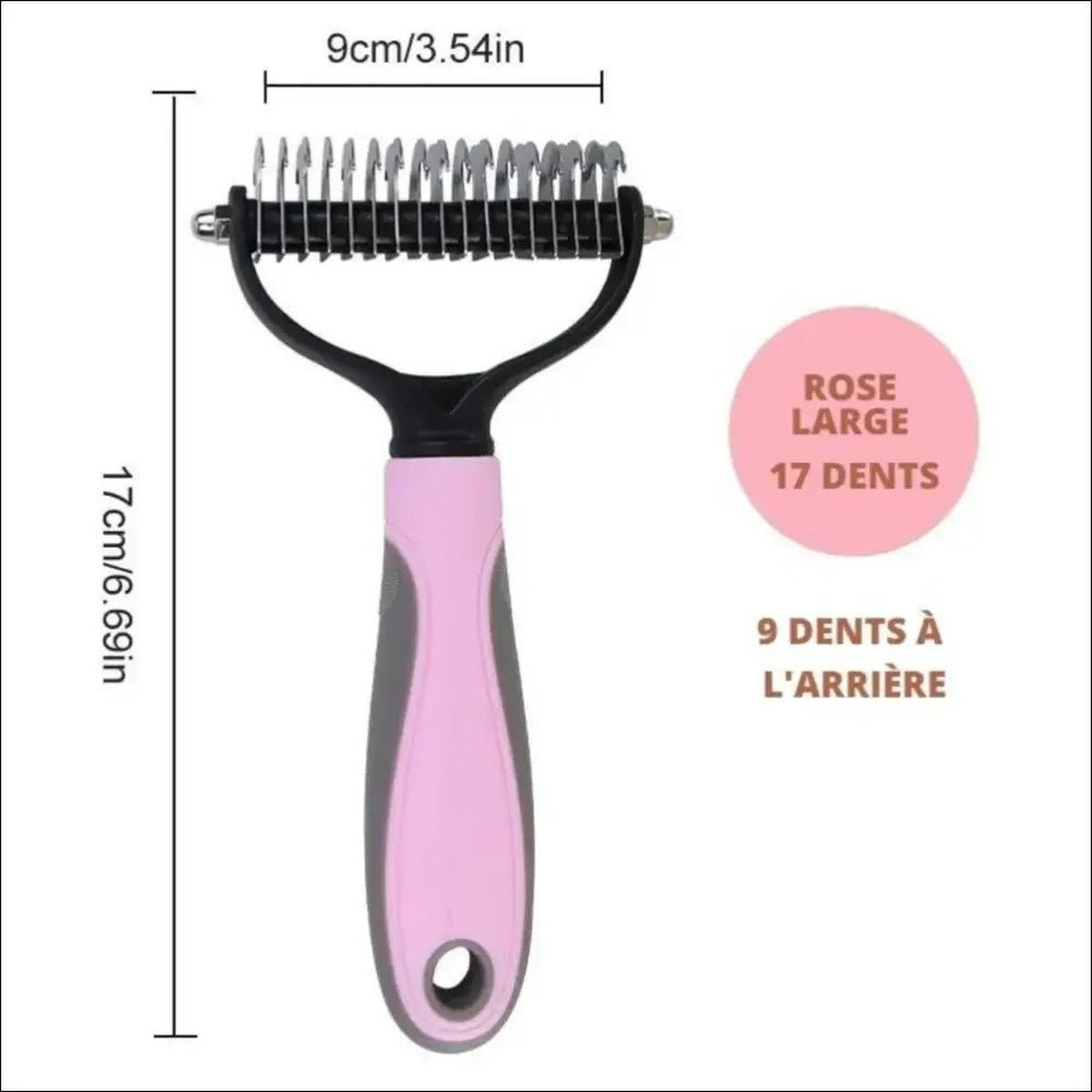 Brosse Anti Poils Pour Chiens Hairyclean - CJJJCWGY00462 - Pink - 9.5x17.5cm - Peignes et brosses - Chienalafolie