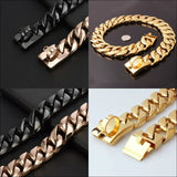Colliers Robustes En Chaîne Pour Chien - 14:29#Gold;5:361386#14inch(35cm) - Colliers - Chienalafolie