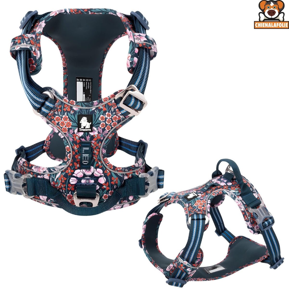 Ensemble Harnais, Laisse et Collier Floral Assortis - CJGX105020901AZ - Harnais - Chienalafolie