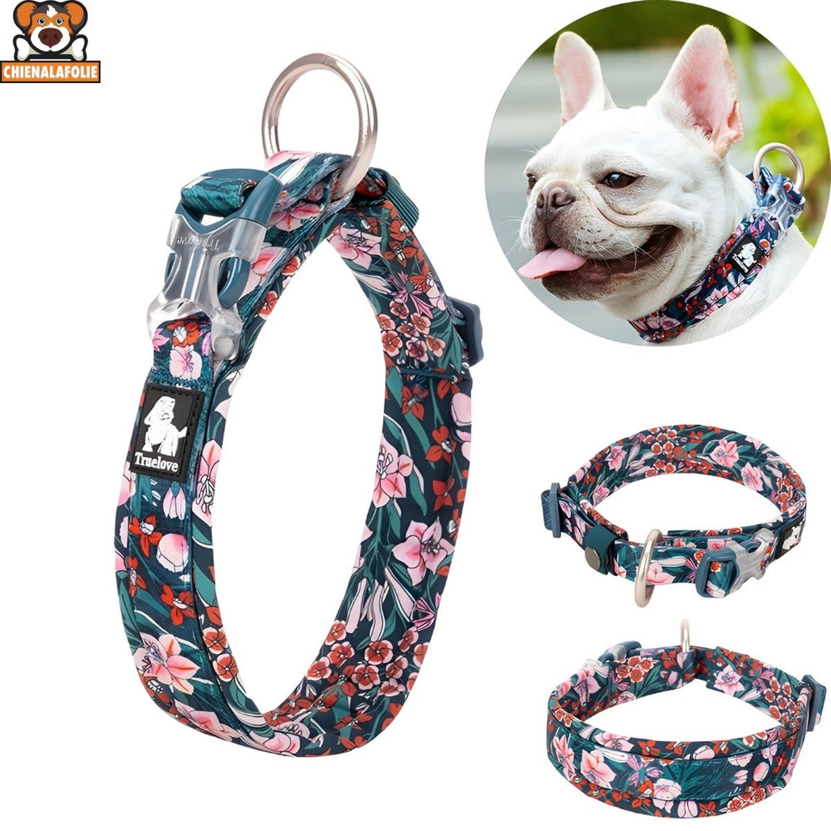 Ensemble Harnais, Laisse et Collier Floral Assortis - CJGX132385817QJ - Harnais - Chienalafolie