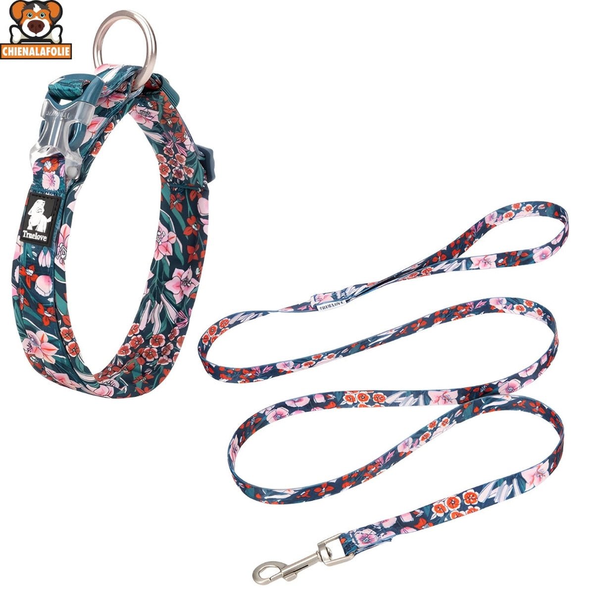 Ensemble Harnais, Laisse et Collier Floral Assortis - CJGX132385848VE - Harnais - Chienalafolie