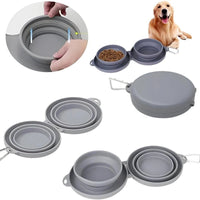 Gamelle Pliable Double pour Chiens - CJGY150855502BY - Gamelles - Chienalafolie