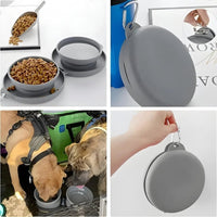 Gamelle Pliable Double pour Chiens - CJGY150855502BY - Gamelles - Chienalafolie