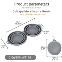 Gamelle Pliable Double pour Chiens - CJGY150855502BY - Gamelles - Chienalafolie