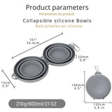 Gamelle Pliable Double pour Chiens - CJGY150855502BY - Gamelles - Chienalafolie