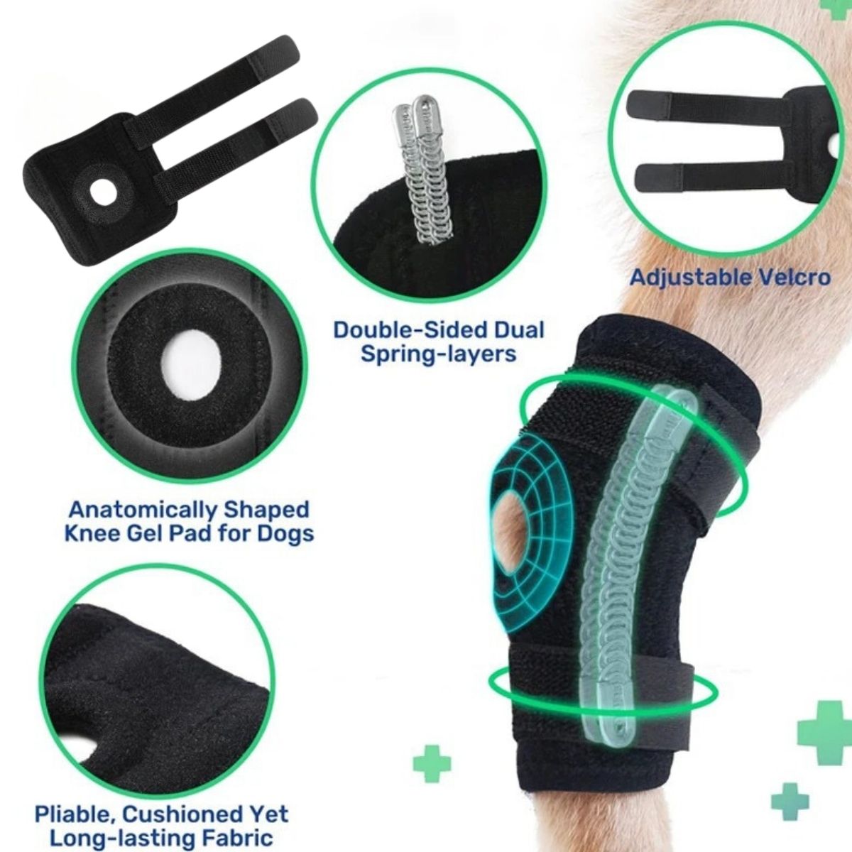 Genouillère pour Chien Protection Ligamentaire et Récupération - CJGY209196701AZ - Genouillères - Chienalafolie