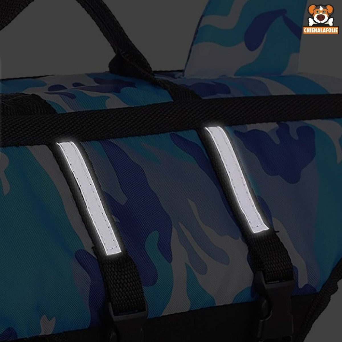 Gilet de sauvetage pour chien en camouflage - 14:173#Camouflage Blue;5:100014066 - Gilets de sauvetage - Chienalafolie