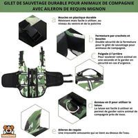 Gilet de sauvetage pour chien en camouflage - 14:173#Camouflage Blue;5:100014066 - Gilets de sauvetage - Chienalafolie