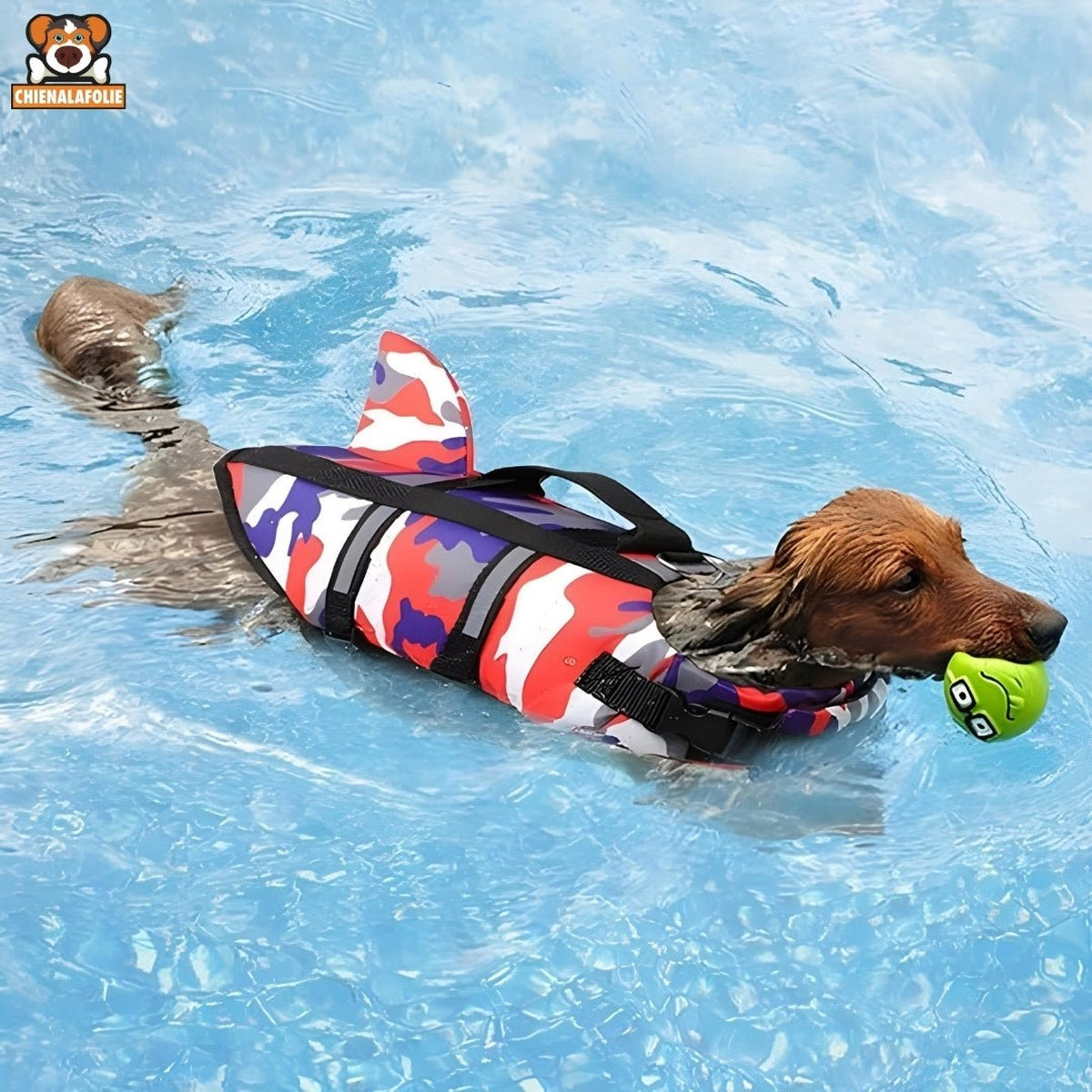 Gilet de sauvetage pour chien en camouflage - 14:173#Camouflage Blue;5:100014066 - Gilets de sauvetage - Chienalafolie