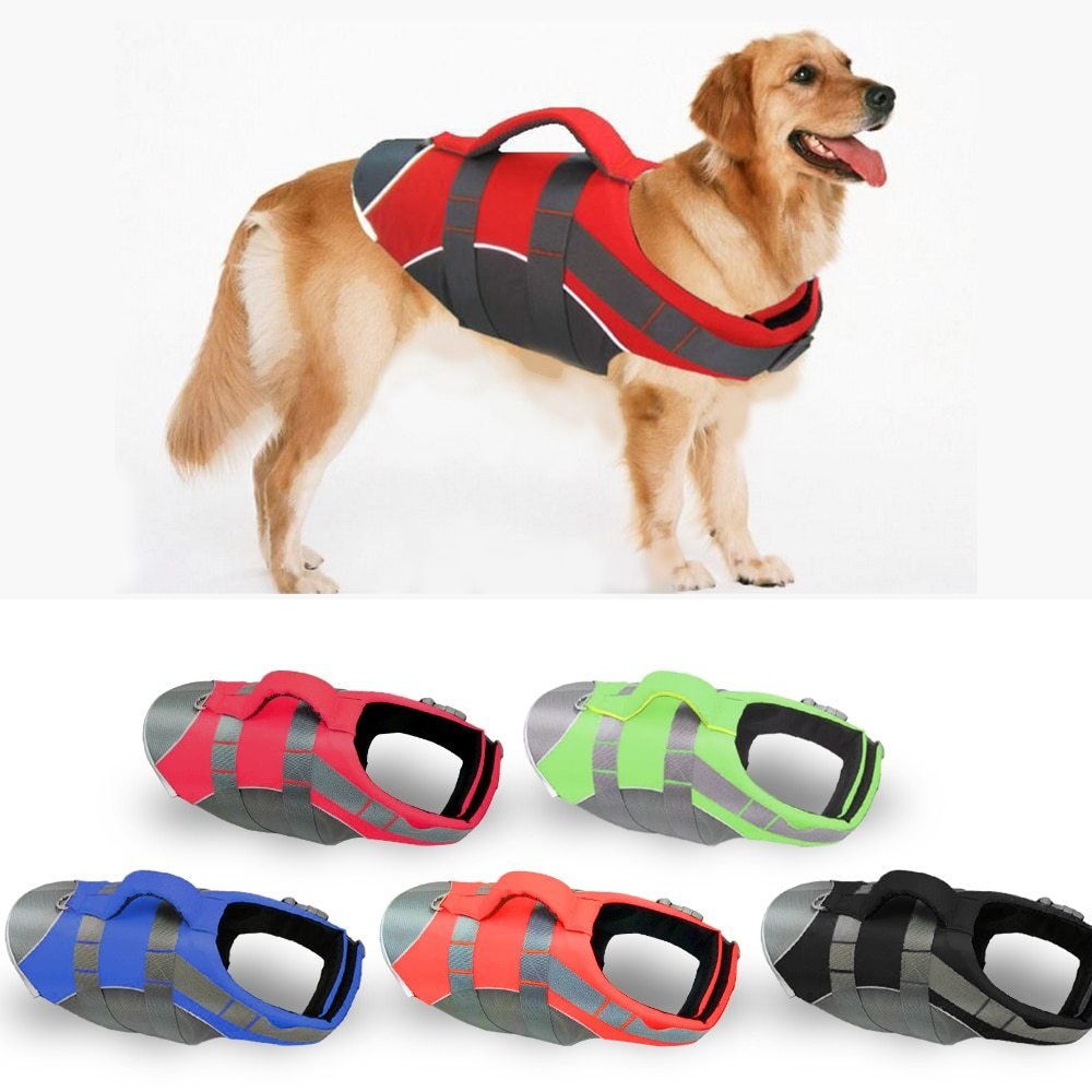 Gilet de Sauvetage pour Chien Réglable avec Bandes Réfléchissantes - CJJJCWGY01240 - Black - S - Gilets de sauvetage - Chienalafolie