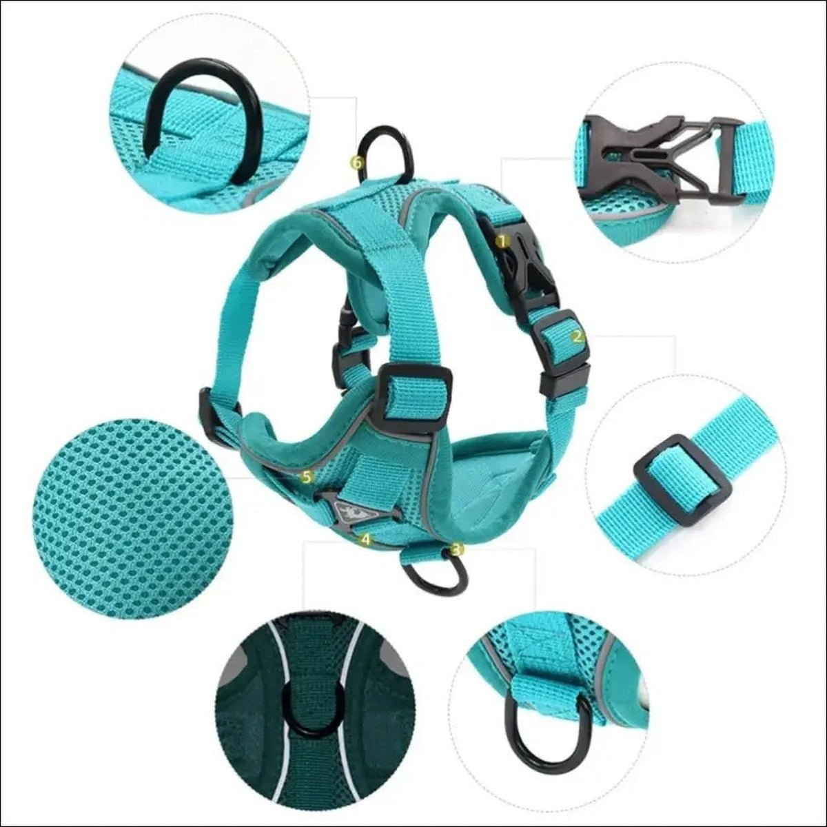 Harnais Anti - traction Reflétant Harnessful - CJGX114003417QJ - Harnais - Chienalafolie