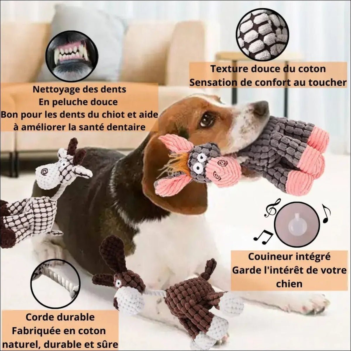Jouet à Mâcher Dogsqueaky Pour Chiens - CJGY105279303CX - Peluches pour chien - Chienalafolie