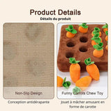 Jouet Carotte en Peluche pour Chiens - CJMY133732201AZ - Tapis de fouille - Chienalafolie