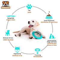 Jouet Chien Distributeur Croquettes QI UFO Ludique - CJCT228305401AZ - Distributeurs de nourriture - Chienalafolie