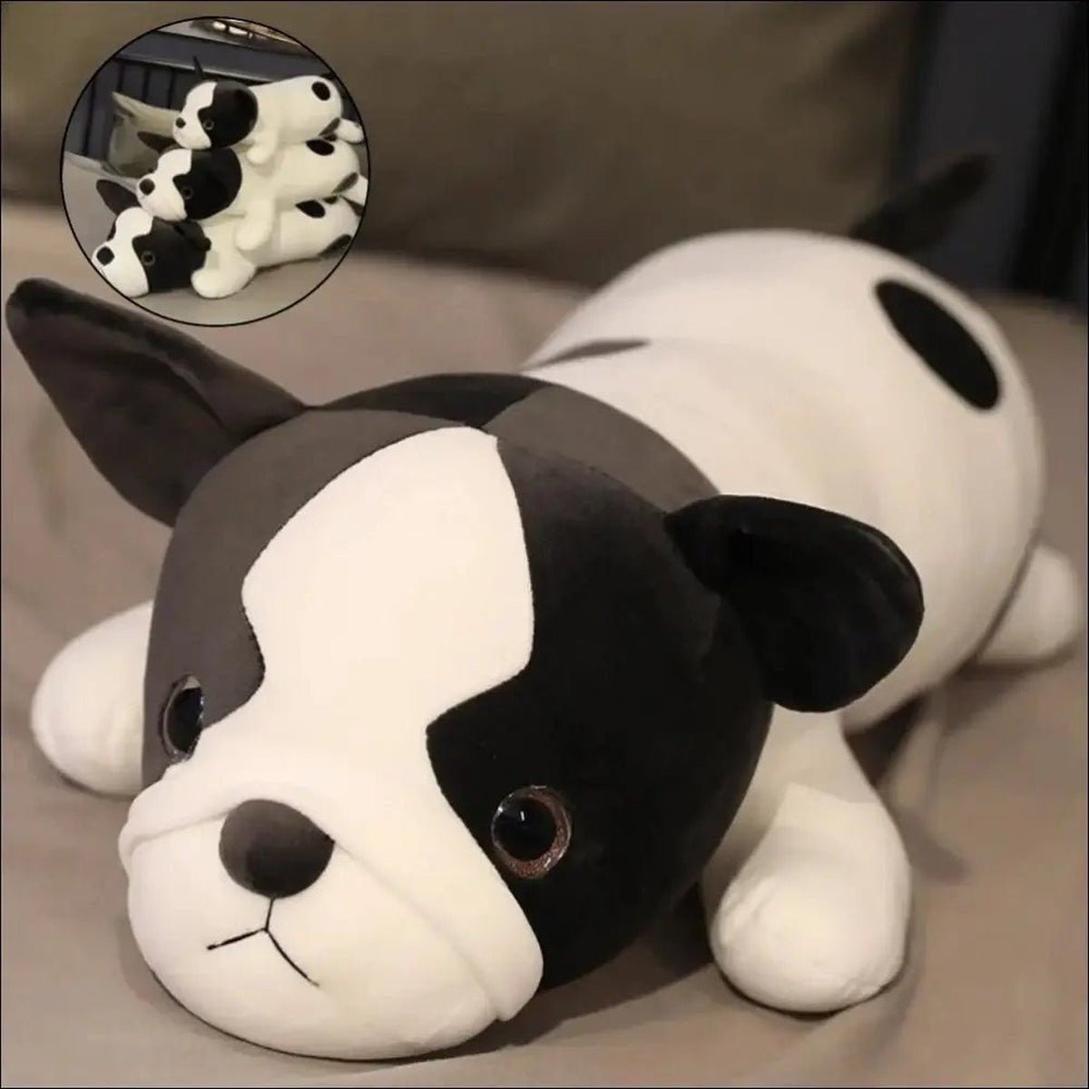 Jouet Peluche Bulldog Super Doux - CJWJWJMR02078 - 80cm - Peluches - Chienalafolie