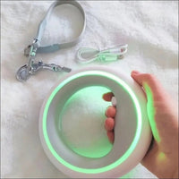 Laisse Led Rétractable Ufo 2 Pour Chiens - CJJJCWGX00235 - White - Laisses - Chienalafolie