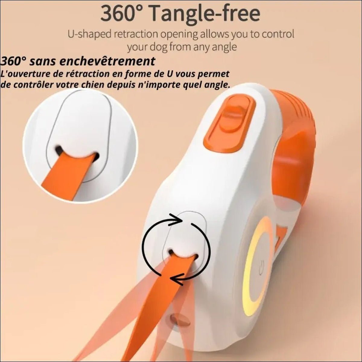Laisse Lumineuse Rétractable Pour Chiens - CJGX122193001AZ - Laisses - Chienalafolie