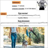 Laisse Multifonctionnelle Withdog Pour Chien - CJGY171808409IR - Laisses - Chienalafolie