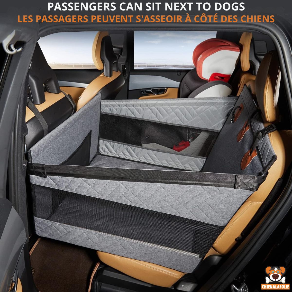 Lit de voiture pour chien - CJGY212123302BY - Couvre - sièges - Chienalafolie
