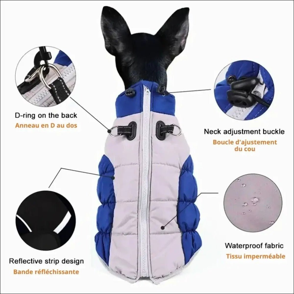 Manteau D'hiver Pour Grands Chiens - CJGD187442107GT - Vêtements - Chienalafolie