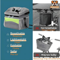 Panier de vélo pour animaux de compagnie - CJJJCWGY01547-Grey - Sacs de transport - Chienalafolie