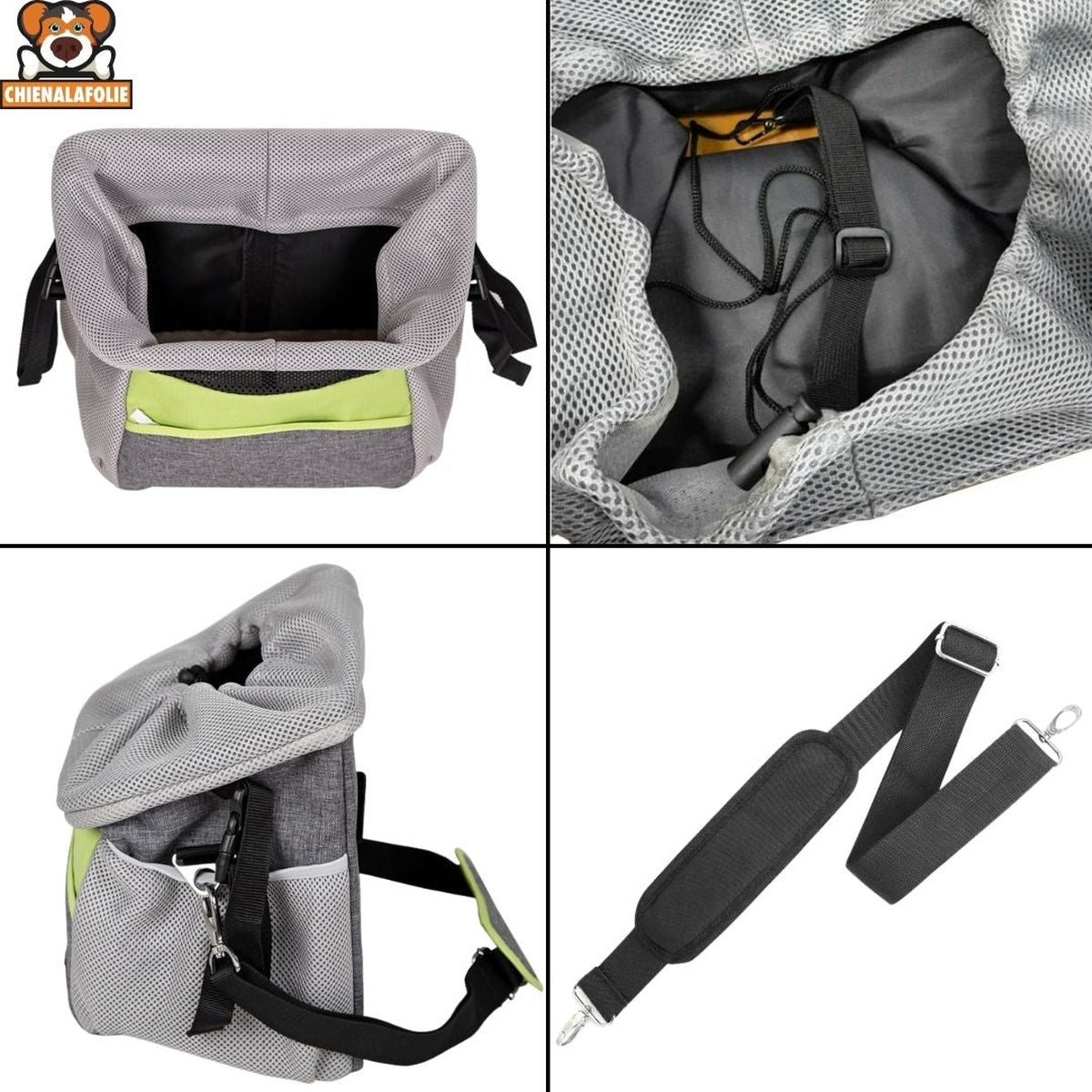 Panier de vélo pour animaux de compagnie - CJJJCWGY01547-Grey - Sacs de transport - Chienalafolie