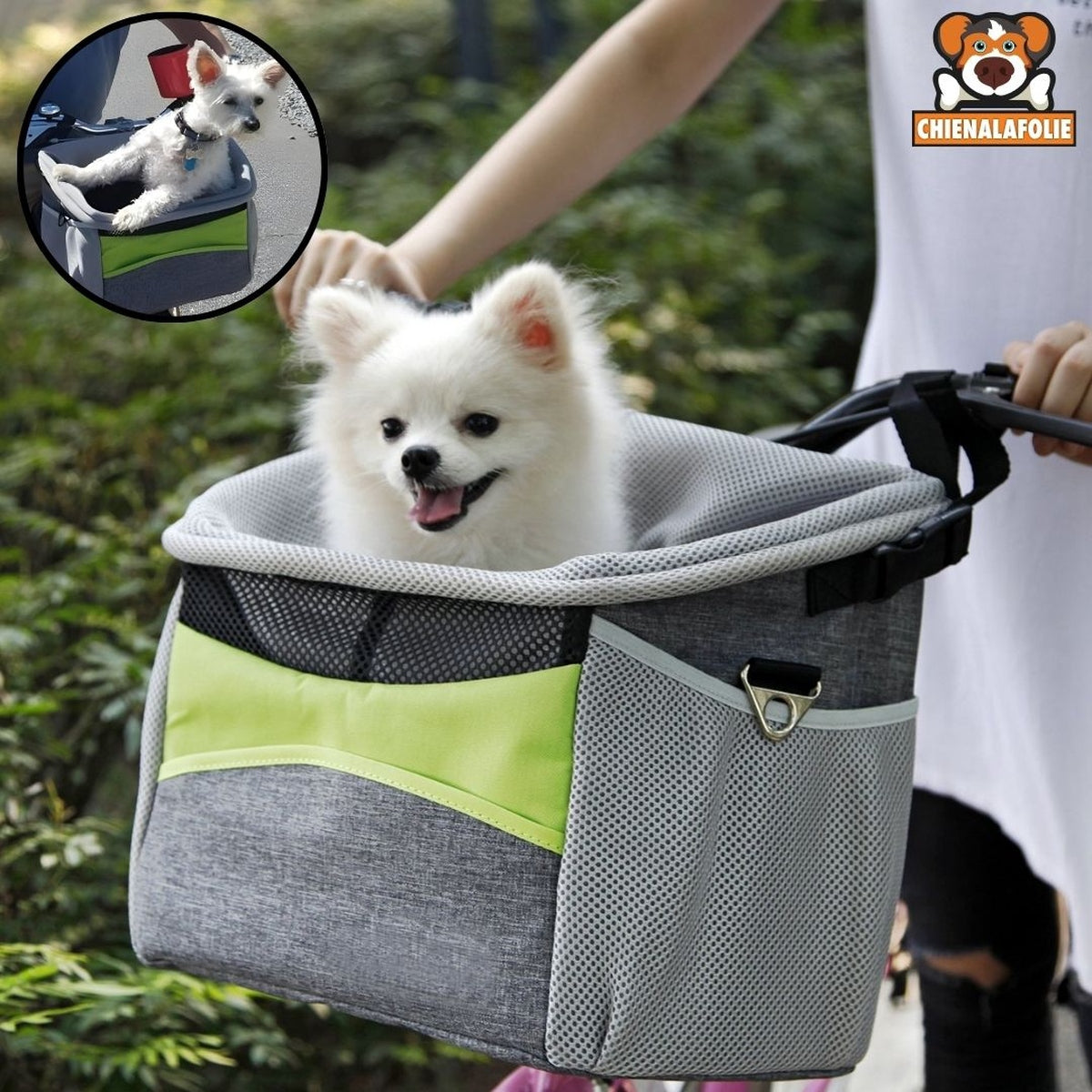 Panier de vélo pour animaux de compagnie - CJJJCWGY01547-Grey - Sacs de transport - Chienalafolie