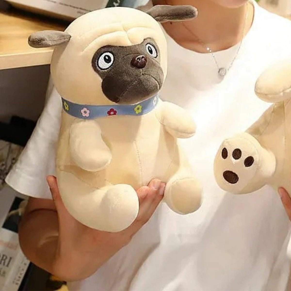 Peluche Shar Pei Collier Dessin Animé - CJWJWJMR02125 - Dog - 25cm - Peluches - Chienalafolie