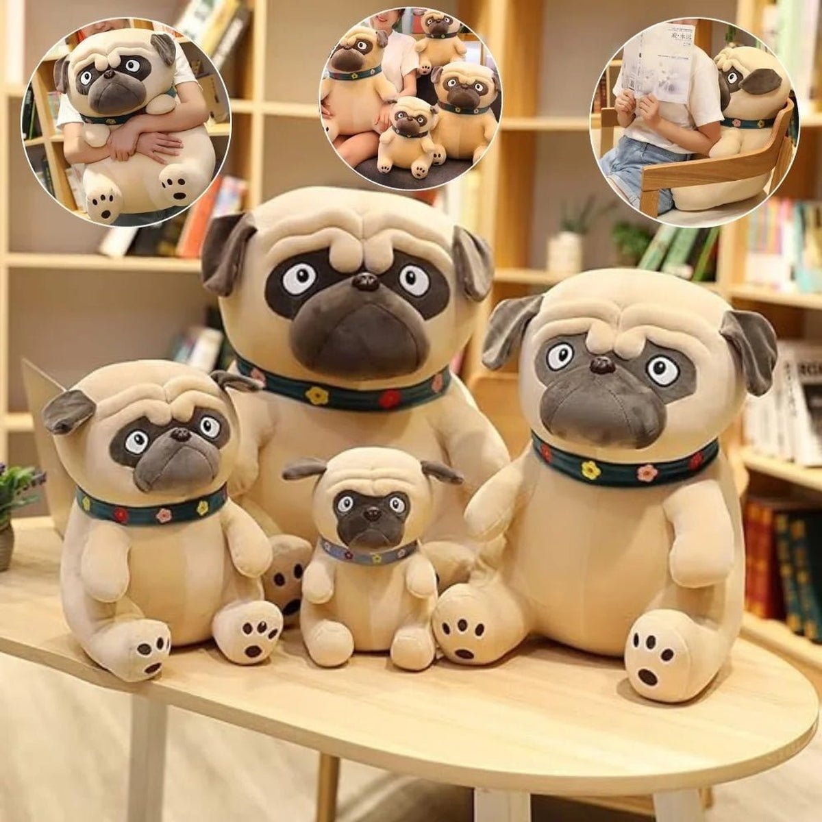 Peluche Shar Pei Collier Dessin Animé - CJWJWJMR02125 - Dog - 25cm - Peluches - Chienalafolie