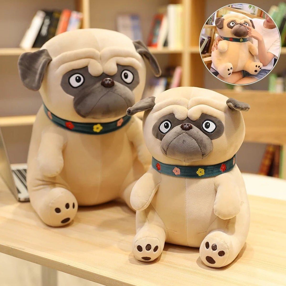 Peluche Shar Pei Collier Dessin Animé - CJWJWJMR02125 - Dog - 25cm - Peluches - Chienalafolie