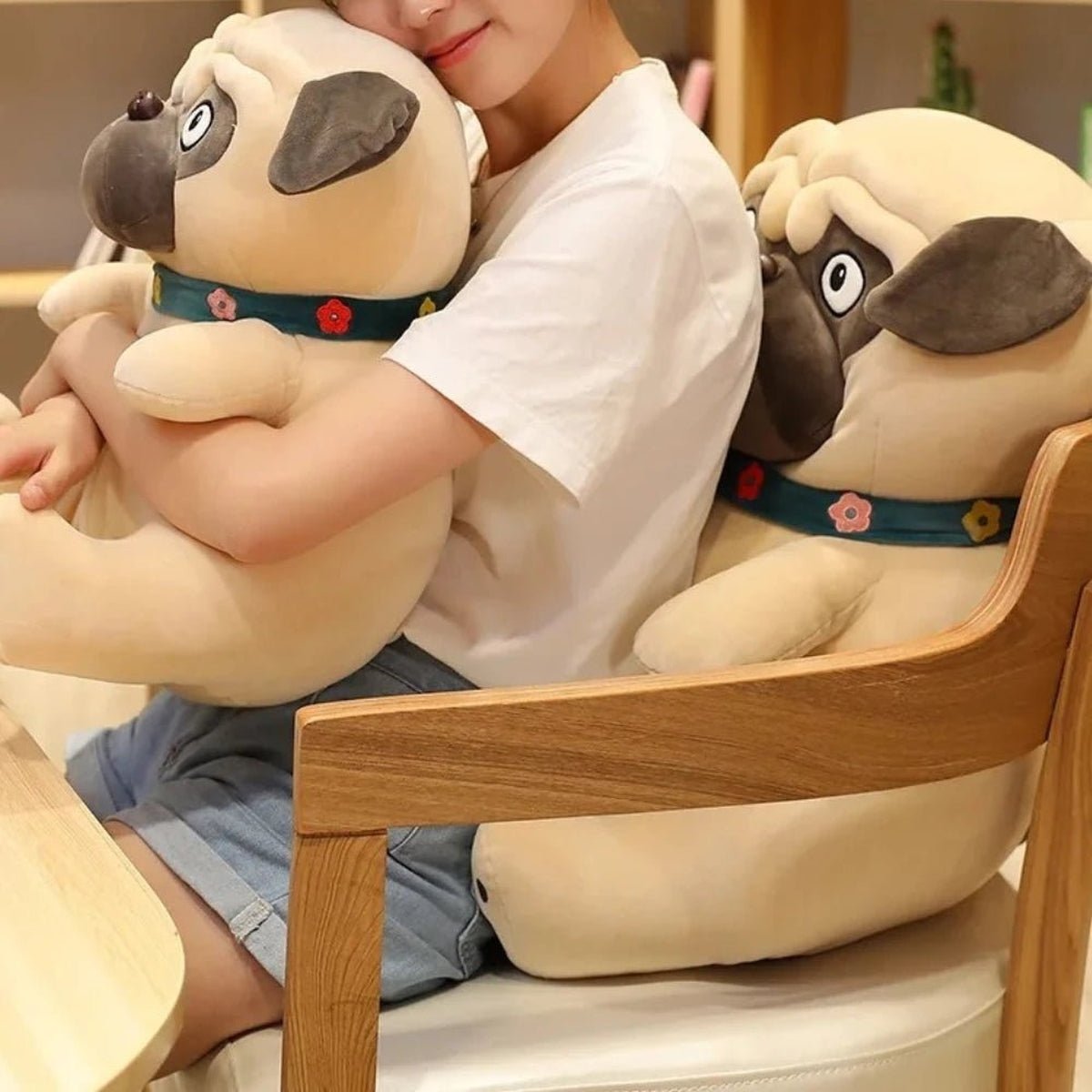 Peluche Shar Pei Collier Dessin Animé - CJWJWJMR02125 - Dog - 25cm - Peluches - Chienalafolie