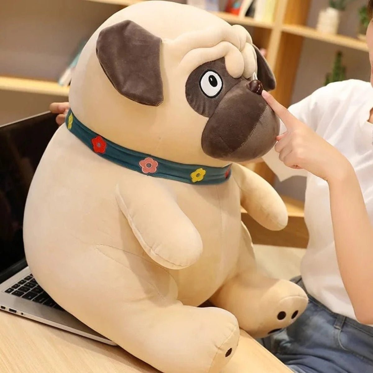 Peluche Shar Pei Collier Dessin Animé - CJWJWJMR02125 - Dog - 25cm - Peluches - Chienalafolie