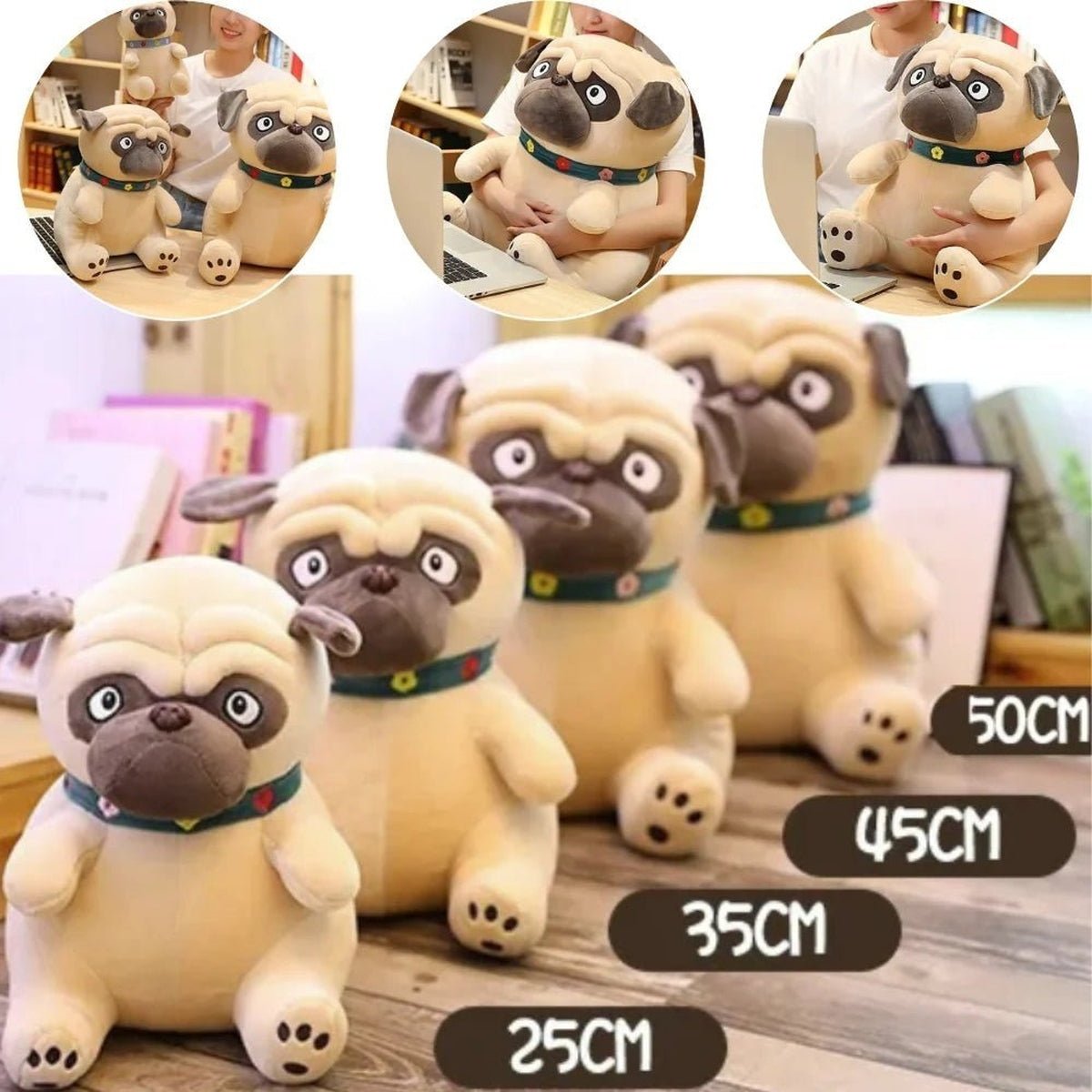 Peluche Shar Pei Collier Dessin Animé - CJWJWJMR02125 - Dog - 25cm - Peluches - Chienalafolie