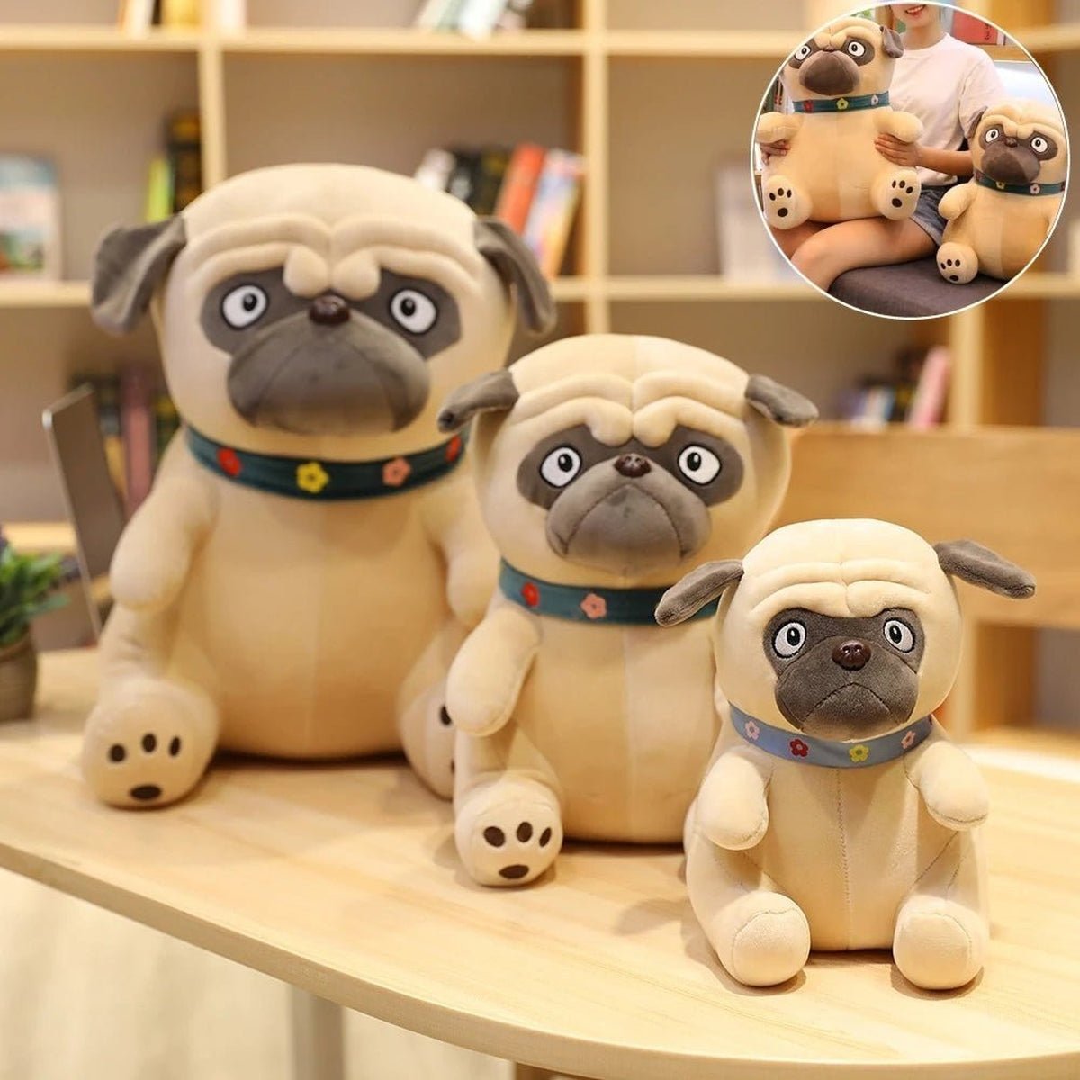 Peluche Shar Pei Collier Dessin Animé - CJWJWJMR02125 - Dog - 25cm - Peluches - Chienalafolie