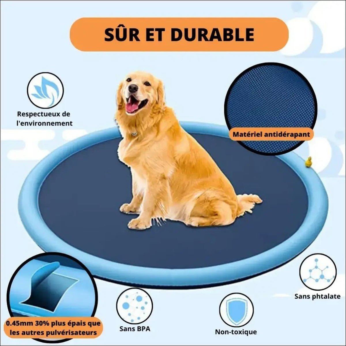 Piscine Pooljet Pour Chiens Et Enfants - CJYD150680401AZ - Piscines - Chienalafolie