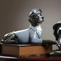 Statue de Chien en Costume - CJJT137693901AZ - Décorations - Chienalafolie