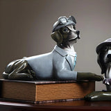 Statue de Chien en Costume - CJJT137693901AZ - Décorations - Chienalafolie