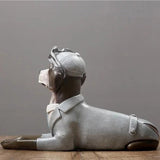 Statue de Chien en Costume - CJJT137693901AZ - Décorations - Chienalafolie