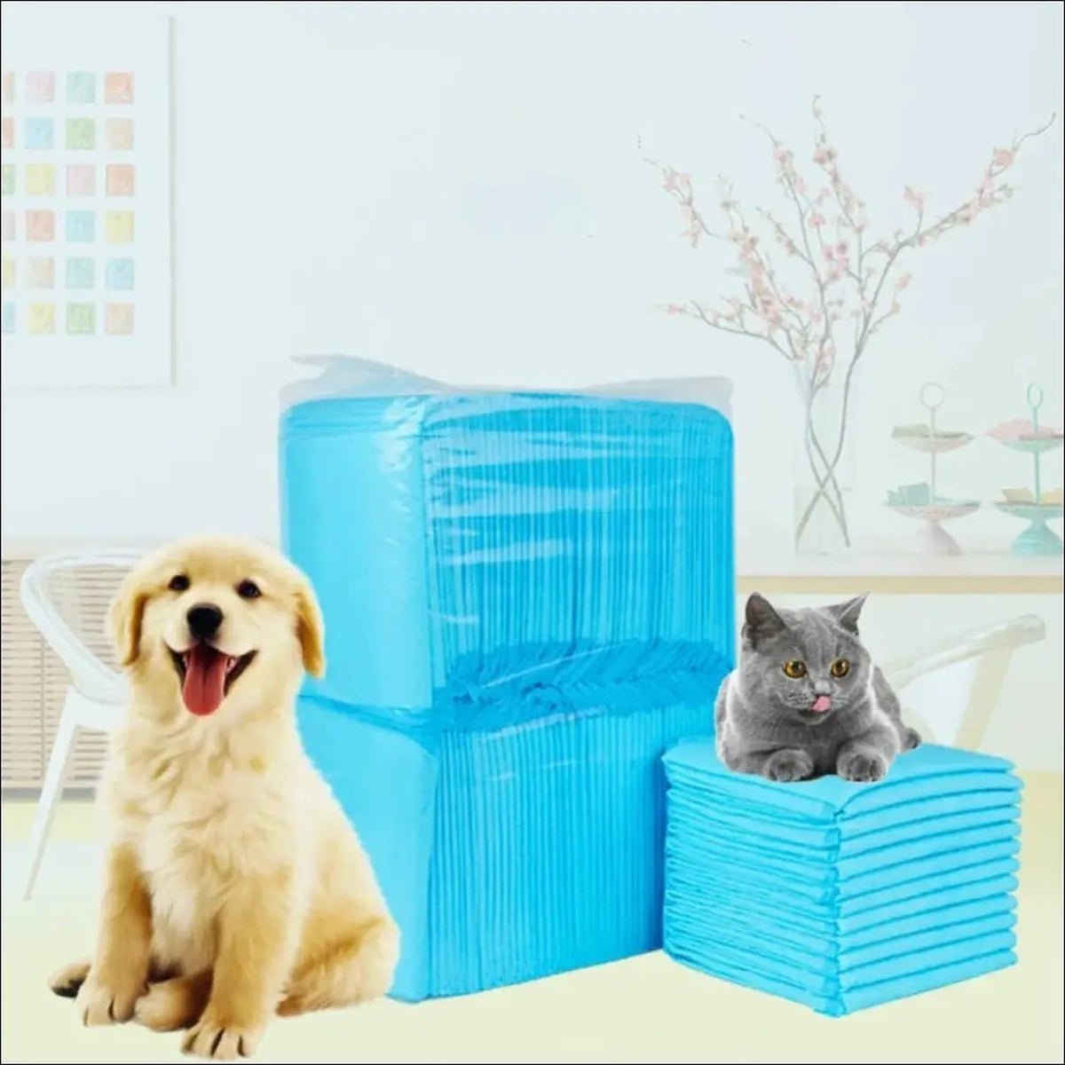 Tapis Absorbants Jetables Pour Chiens - CJJJCWGY01245 - S 100 pieces - Blue - Tapis d'entraînement - Chienalafolie