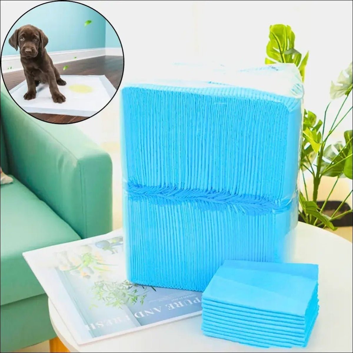 Tapis Absorbants Jetables Pour Chiens - CJJJCWGY01245 - S 100 pieces - Blue - Tapis d'entraînement - Chienalafolie